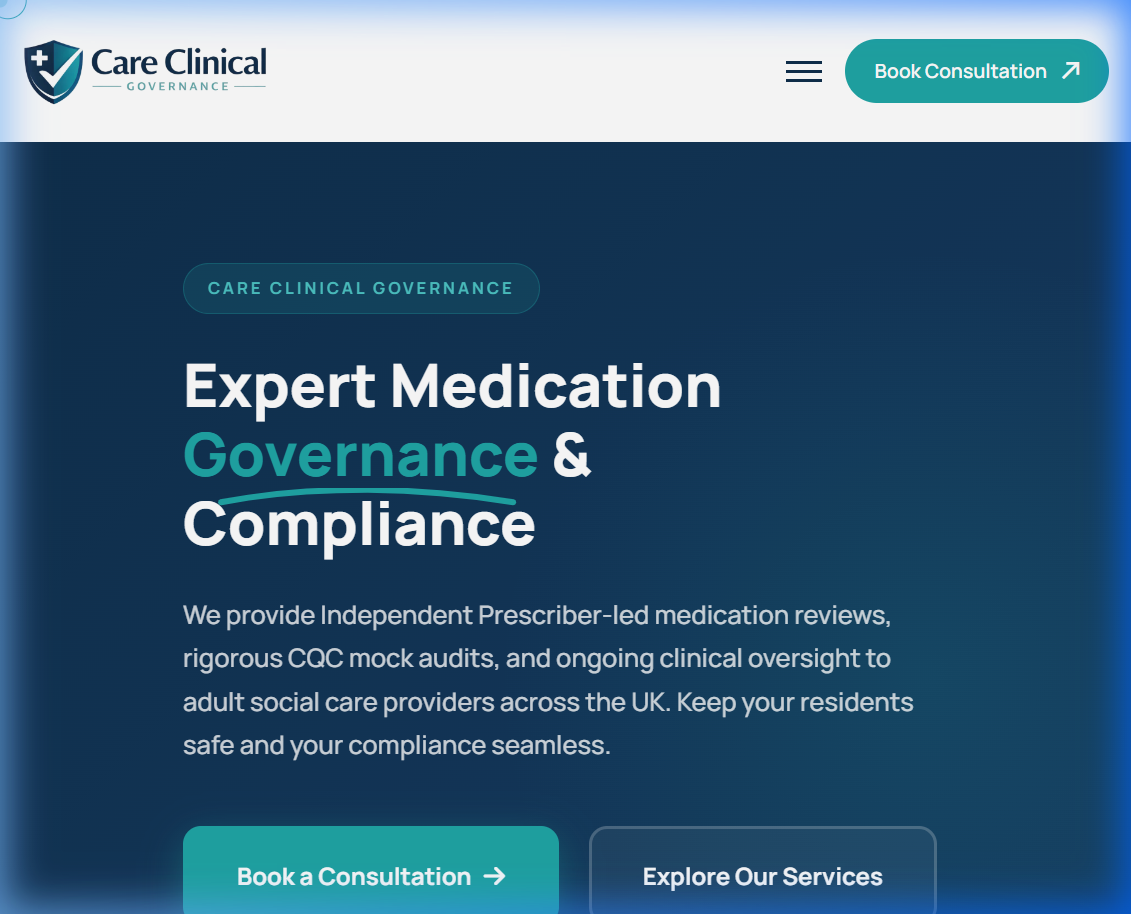 Care Clinical Governance on a tablet