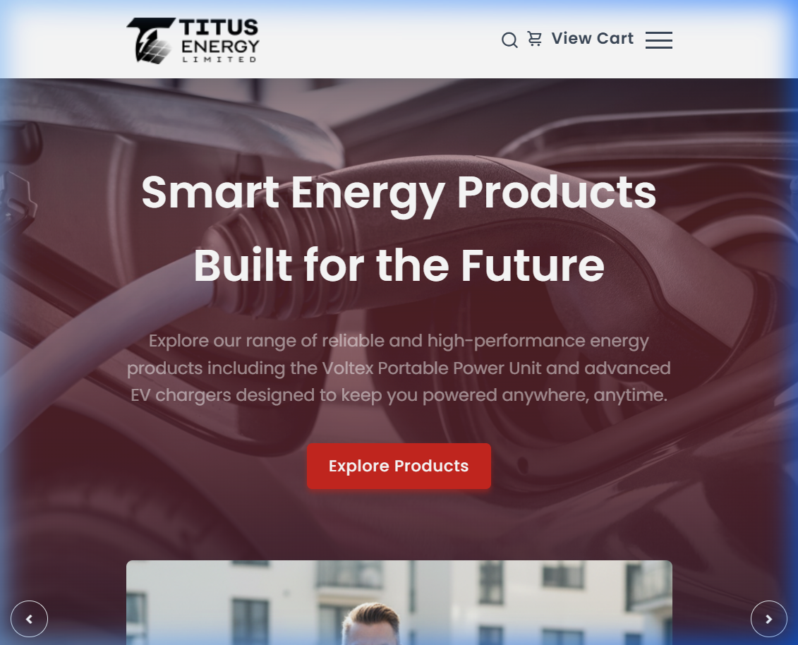 Titus Energy Ltd on a tablet